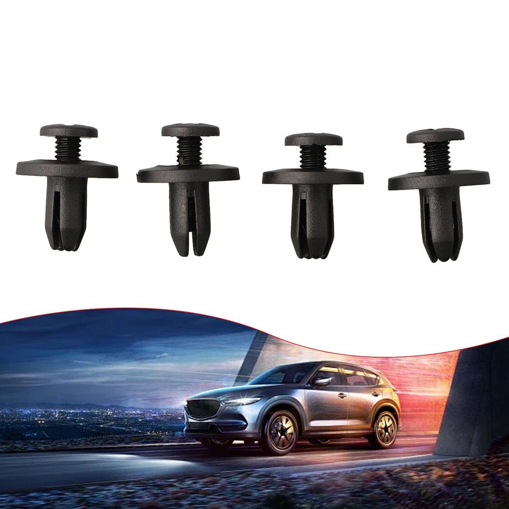 Rivet Clips for Bumper Fender Fastener Replacement (Black)