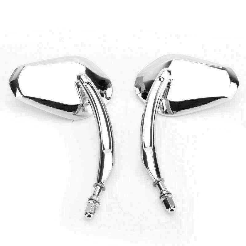 Chrome Classic Long Stem Motorcycle Mirrors for Cruiser Dyna (T9)