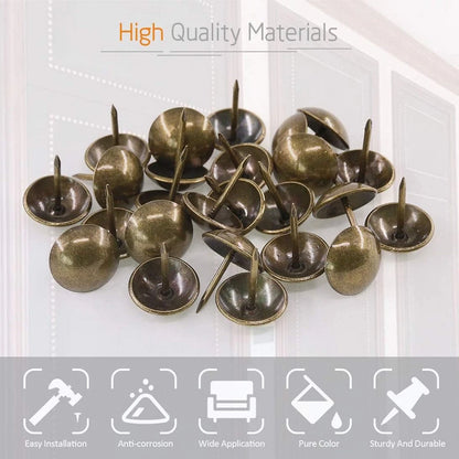 100pcs Wholesale Antique Bronze Upholstery Nail Sofa Furniture Studs Tacks Decor