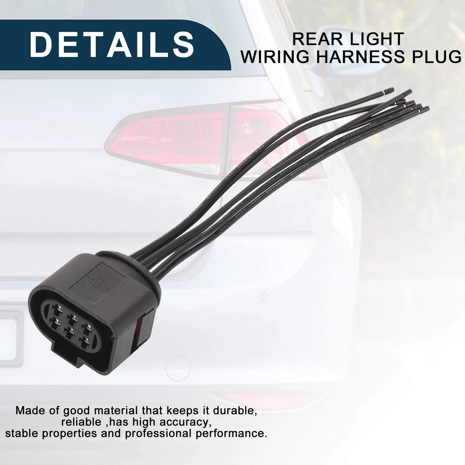 2X Rear Light Wiring Harness Plug for Audi TT 8J (2006–2014) Black