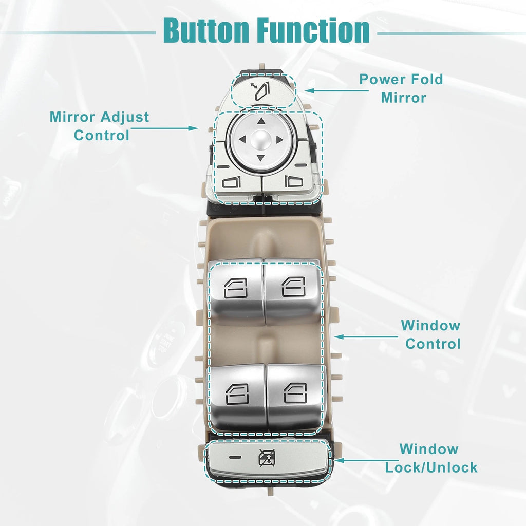 Power Window Switch Replacement for Mercedes-Benz GLC300 (2016–2018)