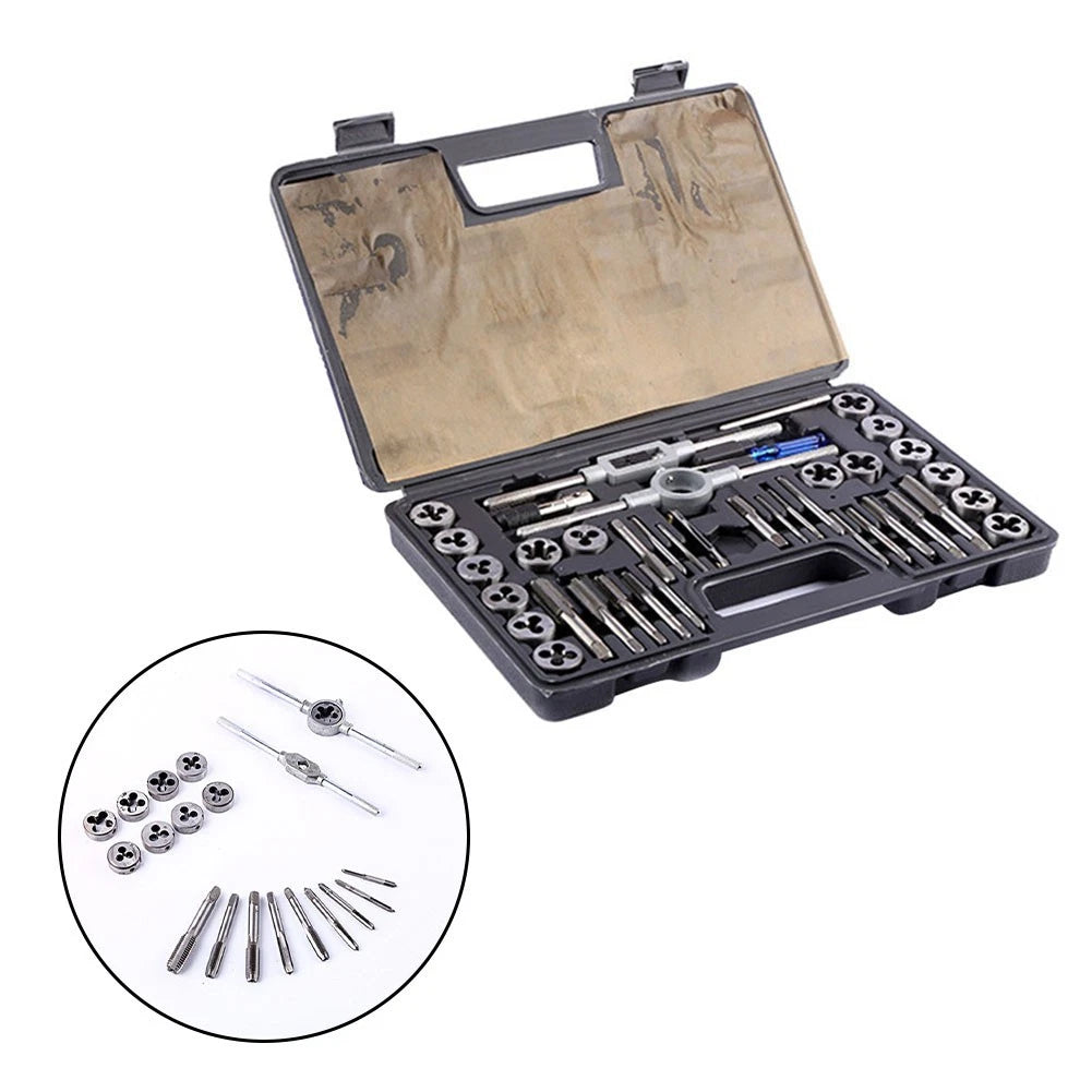 40pc Tap and Die Set for Thread Cutting