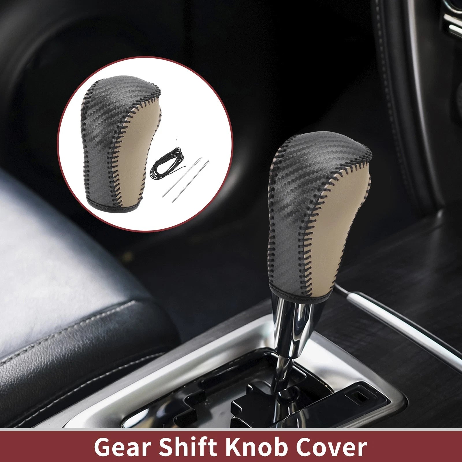 Gear Shift Knob Cover Replacement for Mazda CX-5 (2013–2014) Faux Leather