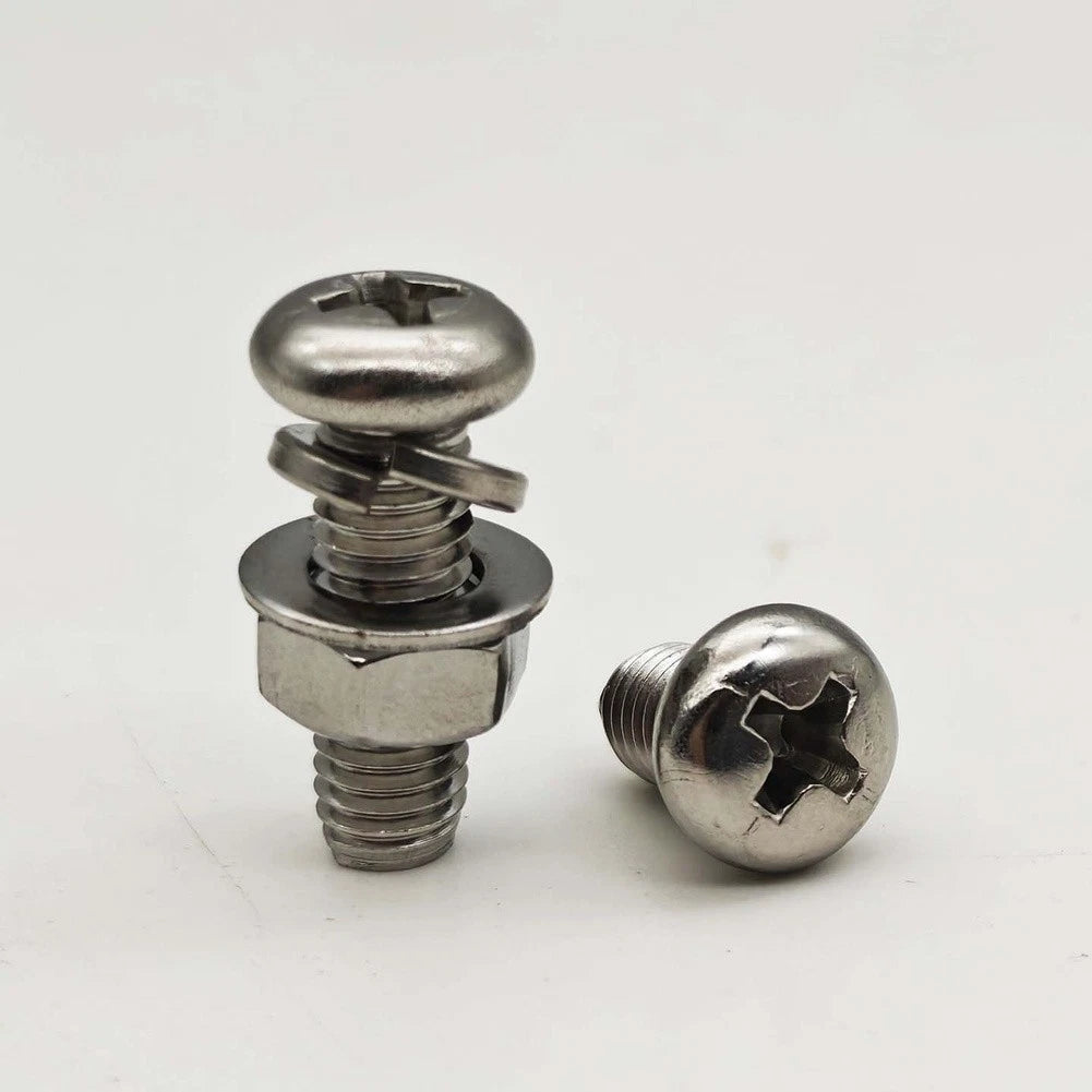 320pcs Round Head Phillips Screws with Washers and Nuts for Automotive