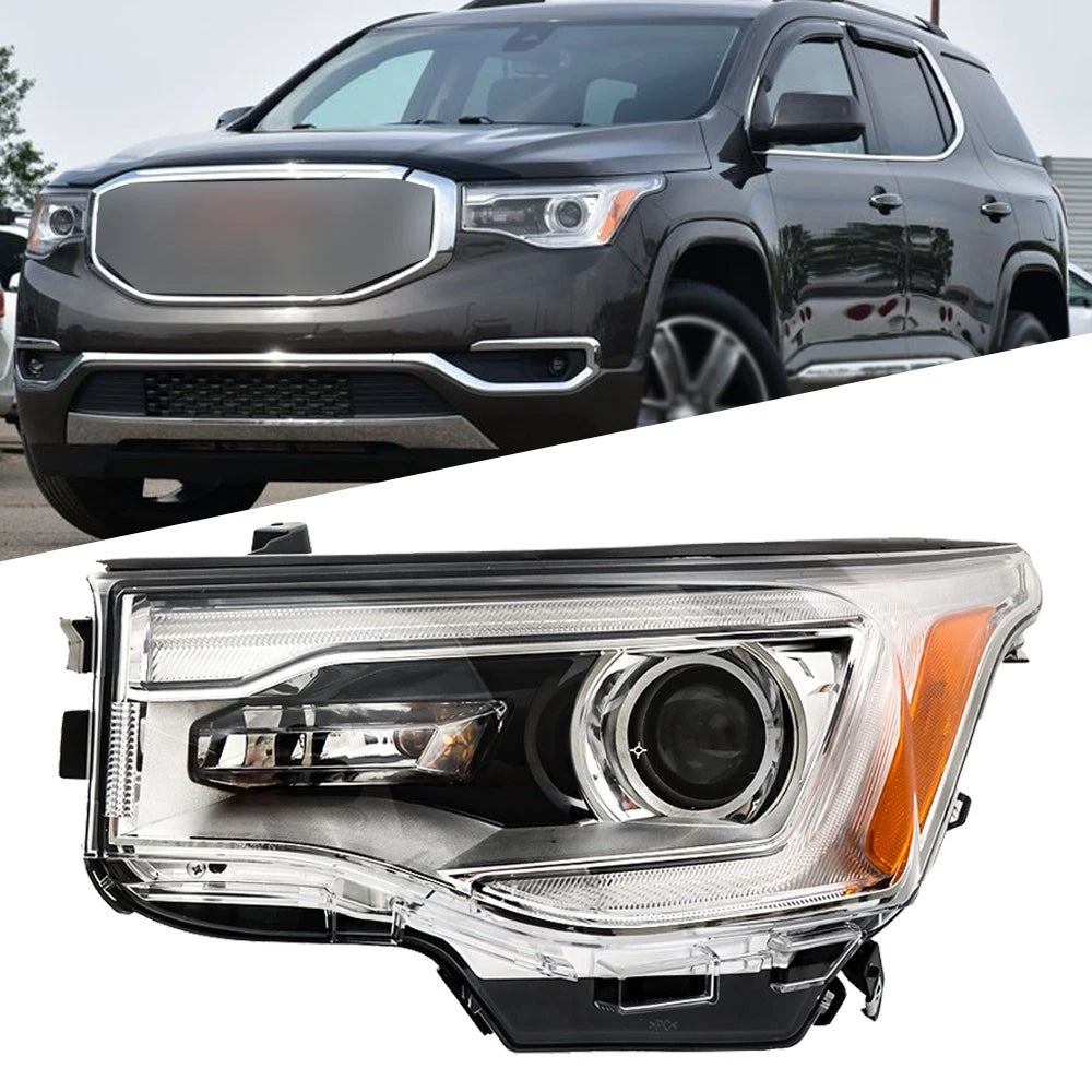 Headlight for GMC Acadia SL (2017–2019) w/o LED DRL Chrome Clear Left