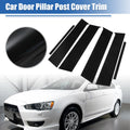 Glossy Black Door Window Pillar Trim Cover Set for Mitsubishi Lancer (2008–2017)
