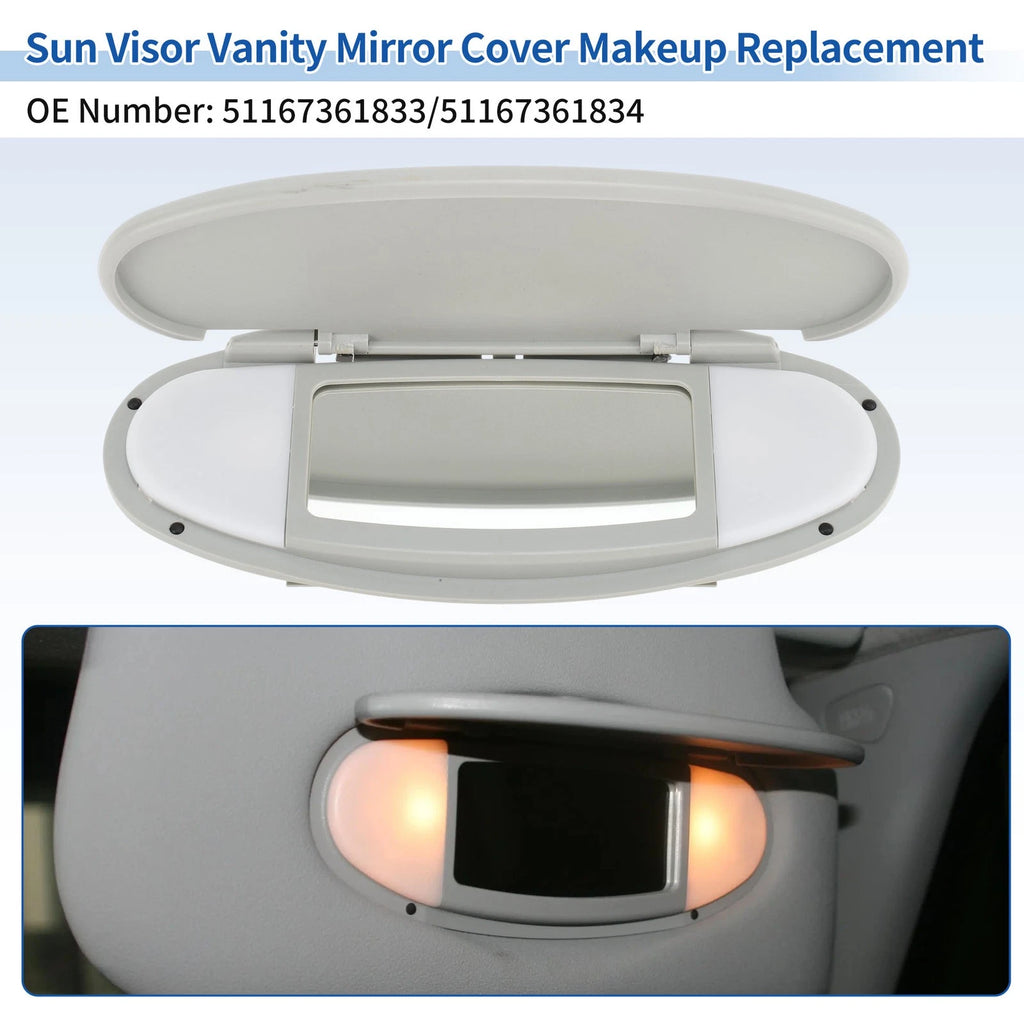 Sun Visor Vanity Mirror Cover Replacement for BMW Mini Cooper (2007–2016)