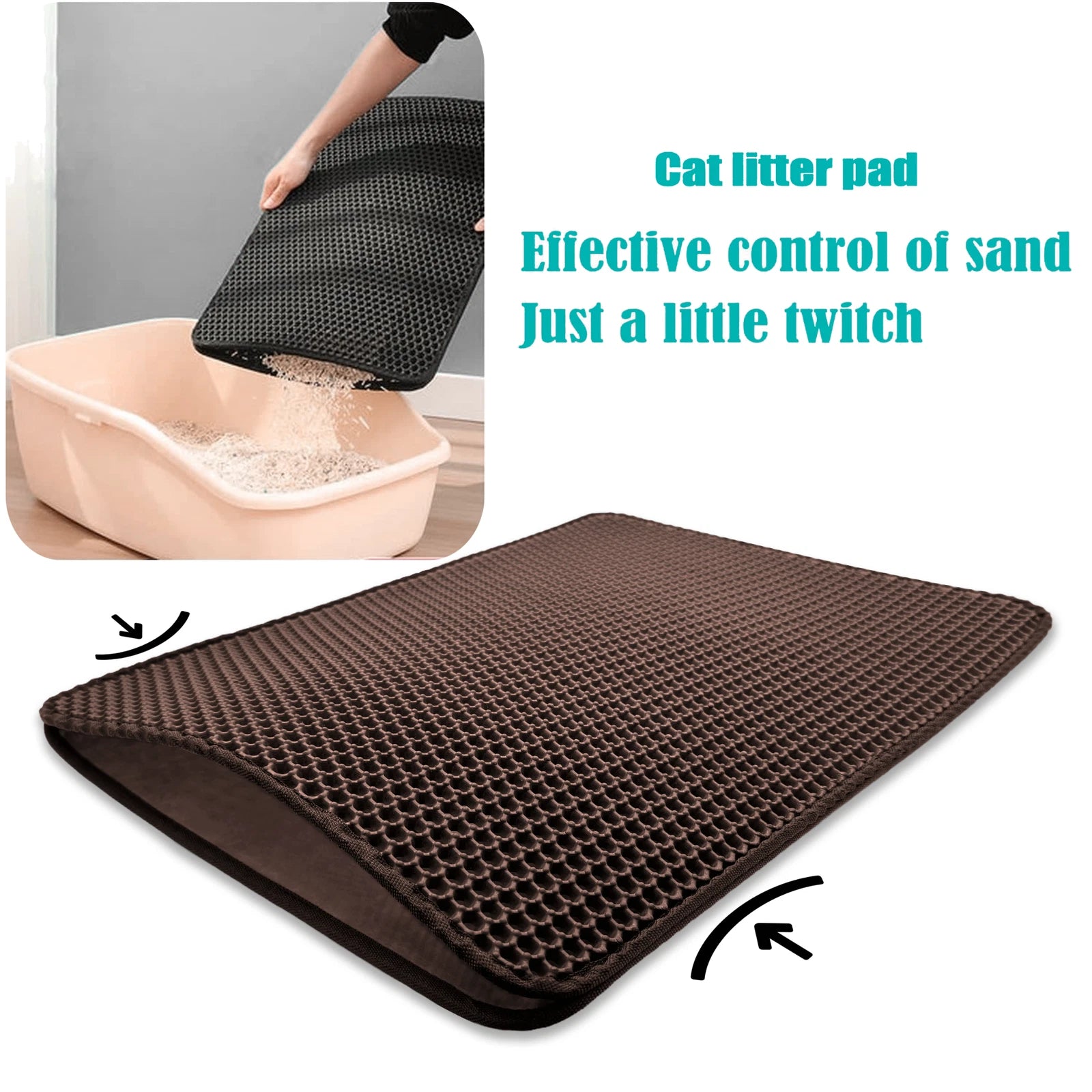 Cat Litter Mat Trapper Pad for All Makes and Models (58X43)