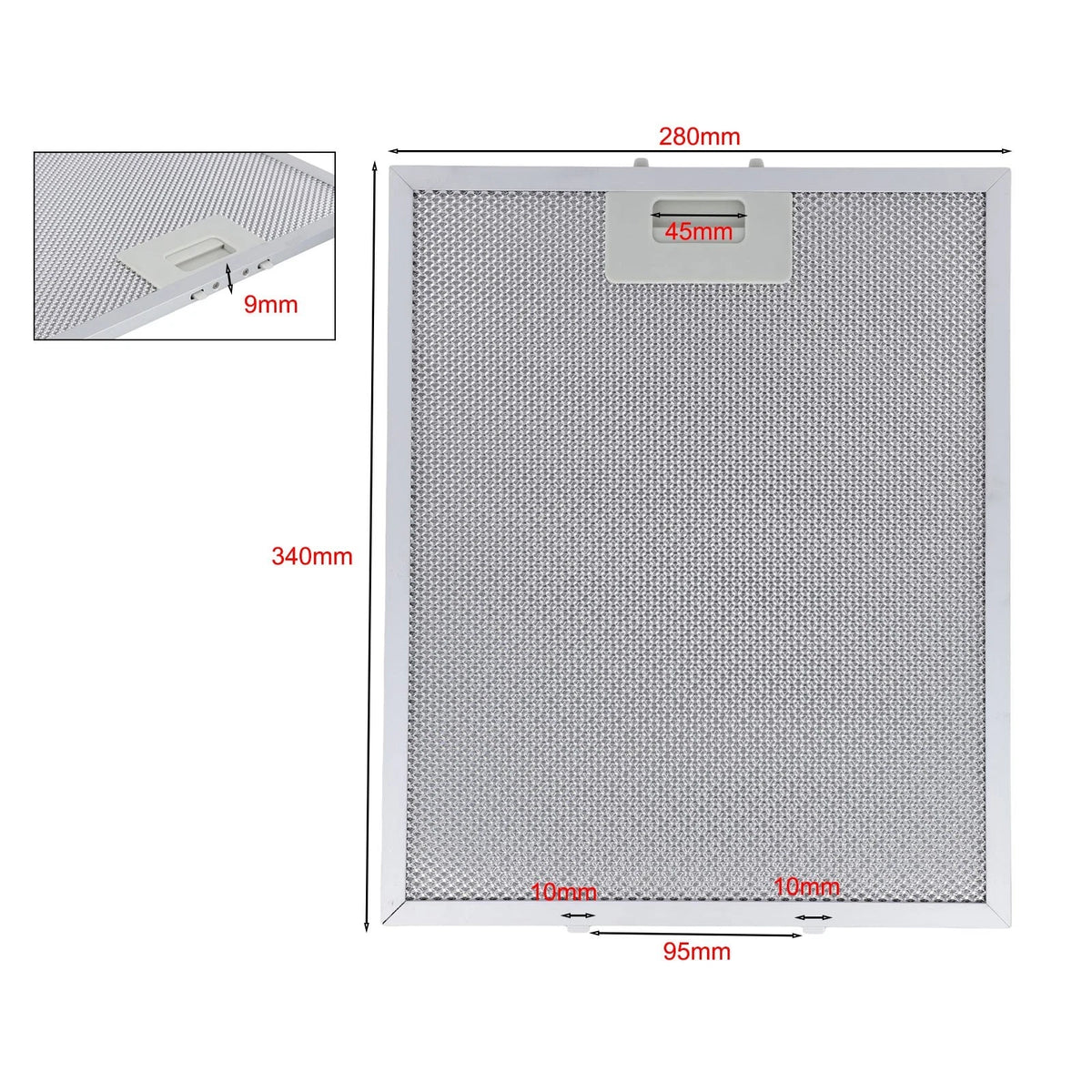 340x280mm Aluminum Filter for Easy Replacement (No Specific Years)