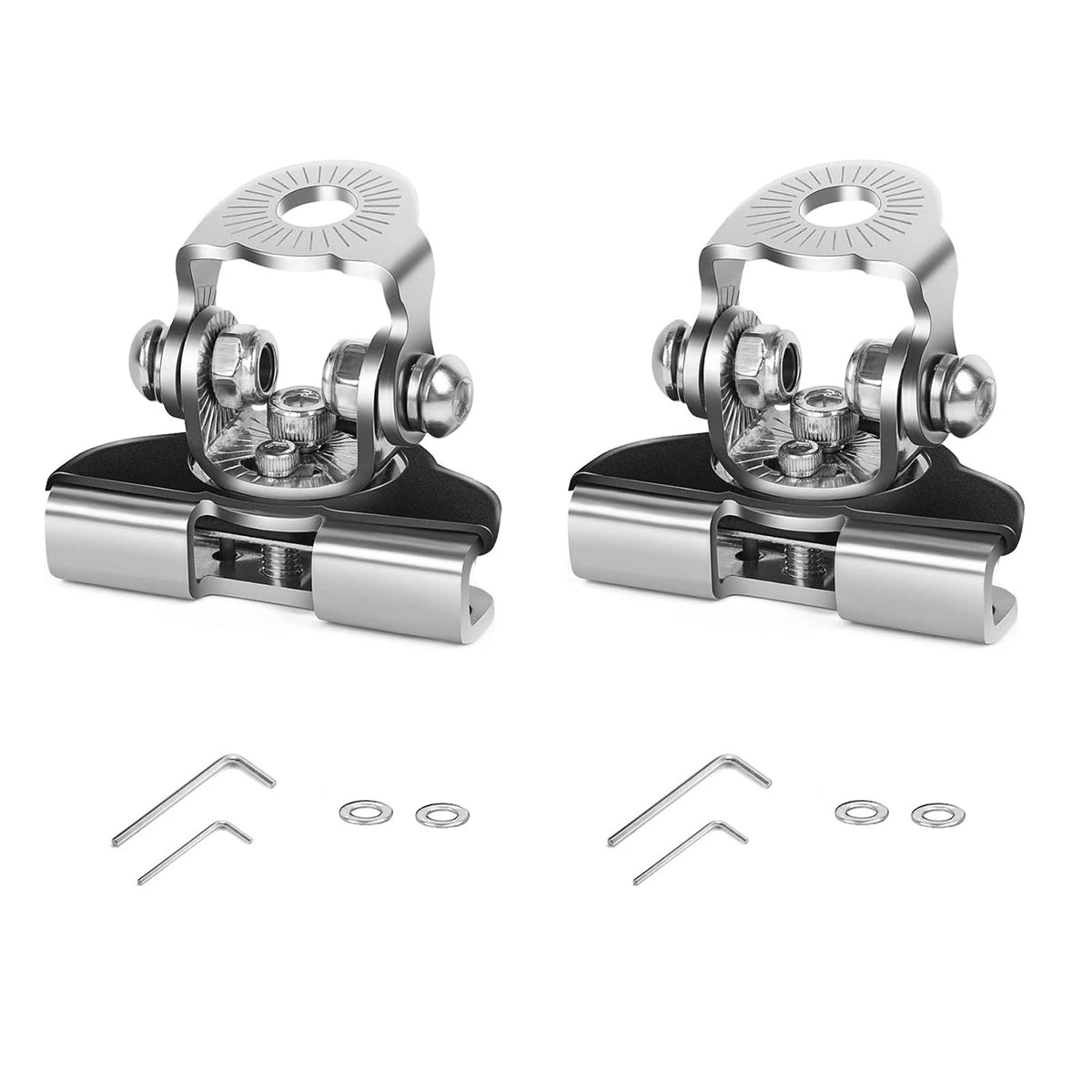 2X Pillar Hood LED Light Bar Mounting Bracket for Universal (No Drill)