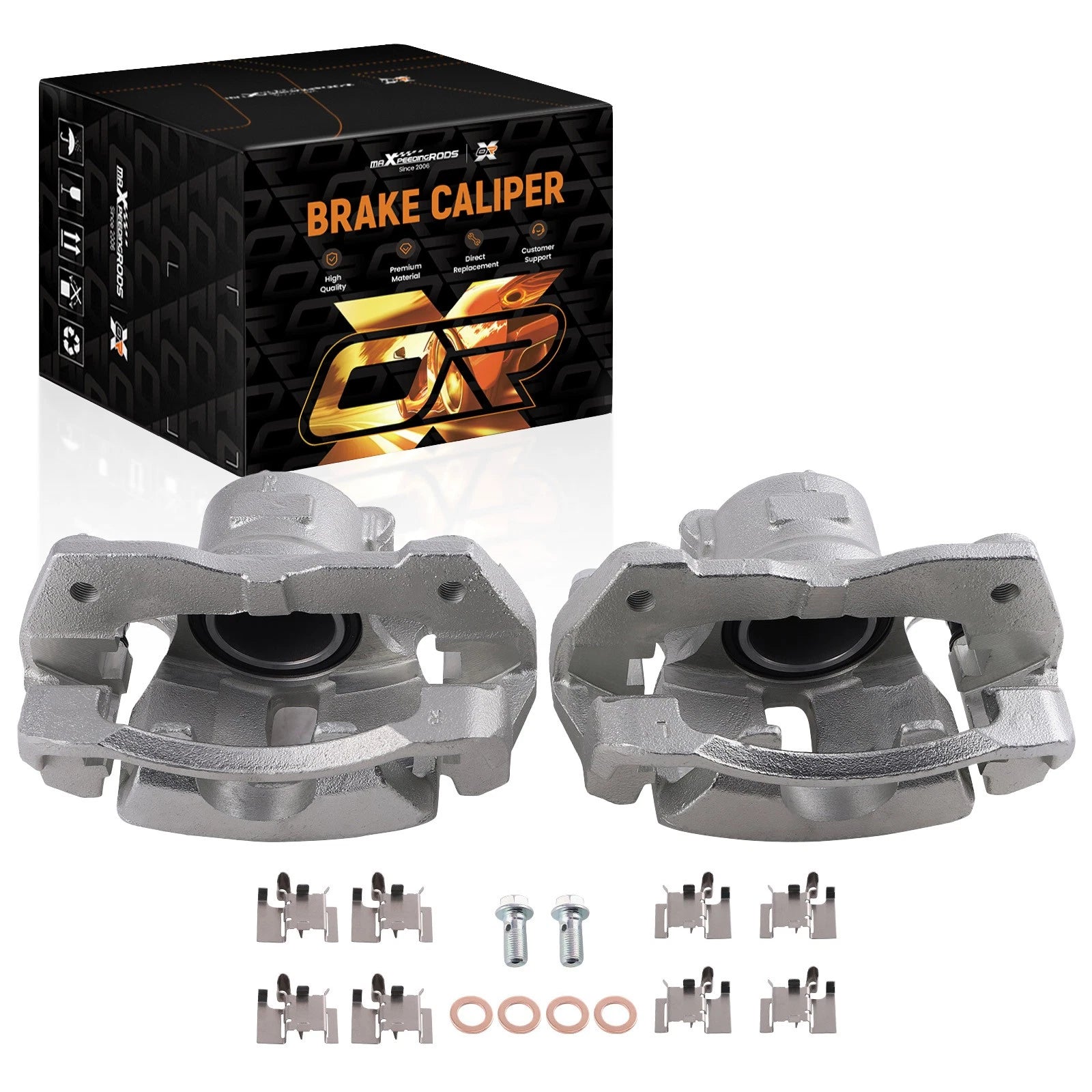 Front L&R Disc Brake Caliper Pair for Toyota Corolla Matrix (2009–2019)