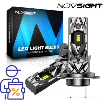 2X H7 LED Headlight Bulbs for 6500K 16000LM