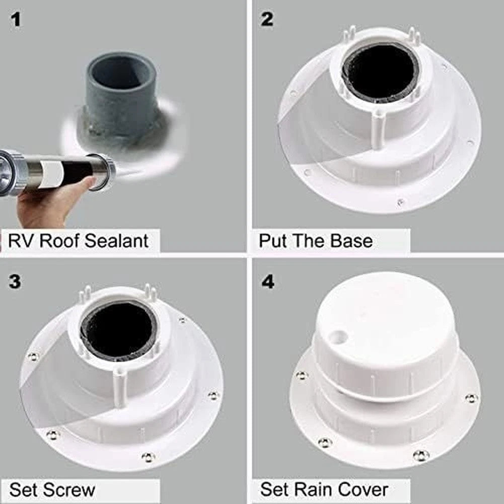Vent Cap for RV Trailer Boat Camper (13.4CM Diameter)