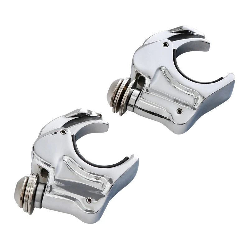 Pair of 39mm Fork Quick Release Windshield Clamps for Harley Dyna (2006–2017)