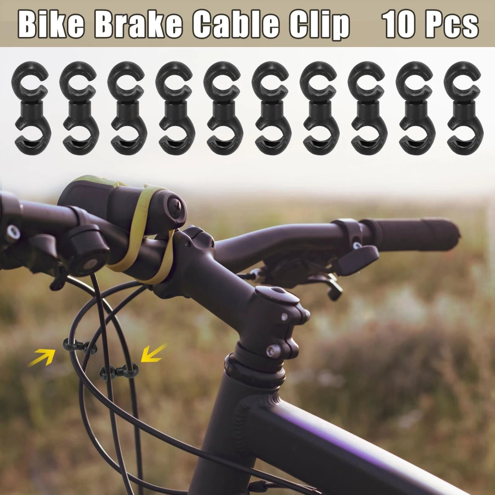 Brake Cable Clip Set S Style Plastic Replacement for Mountain Bike Universal
