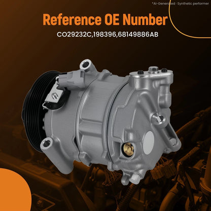 Air Conditioning Compressor w/Clutch for Ram ProMaster (2014–2022) V6 3.6L 198396