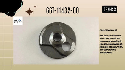 Crankshaft for Yamaha Outboard 40 HP 40X E40X 66T-11432-00