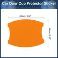 3D Car Door Handle Scratch Protector for Universal Vehicles (68x85mm) - Orange