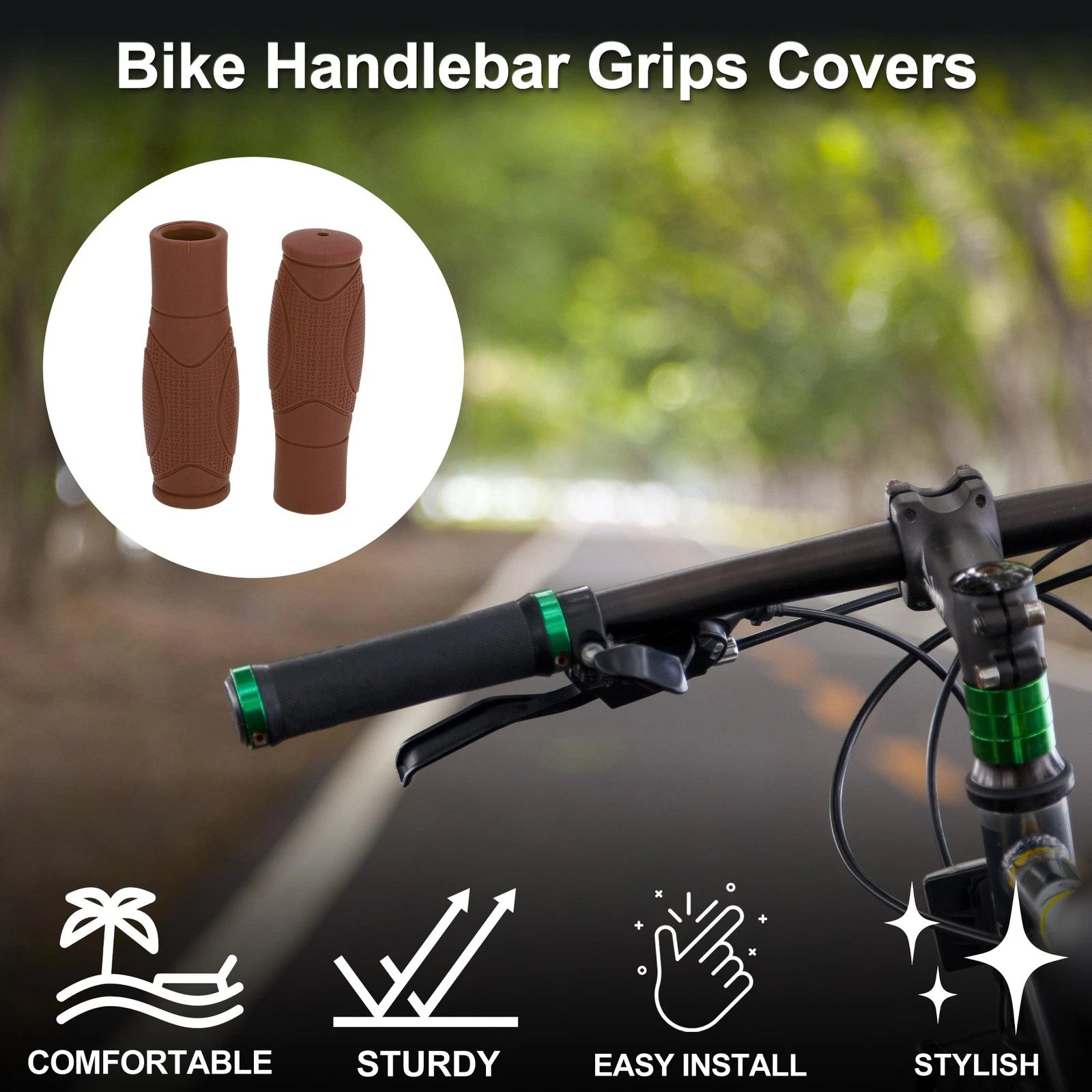 Handlebar Grips 125mm Pair for Scooter Bicycle Cycling End Grip Protector