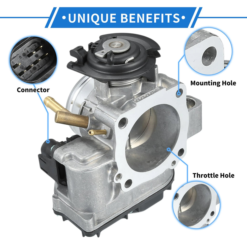 Throttle Body Replacement for Volkswagen Cabrio 2.0L (2000–2002)
