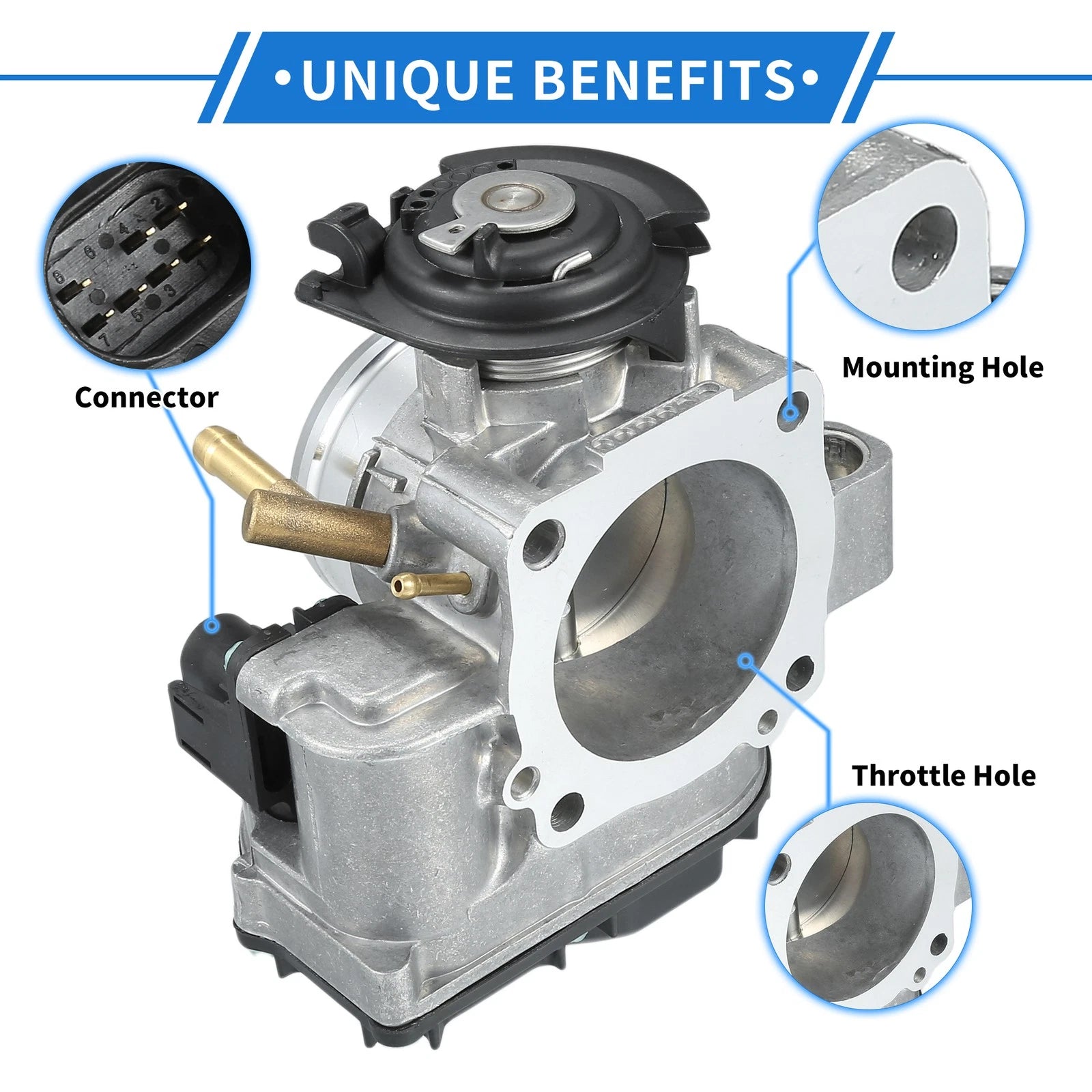Throttle Body Replacement for Volkswagen Cabrio 2.0L (2000–2002)