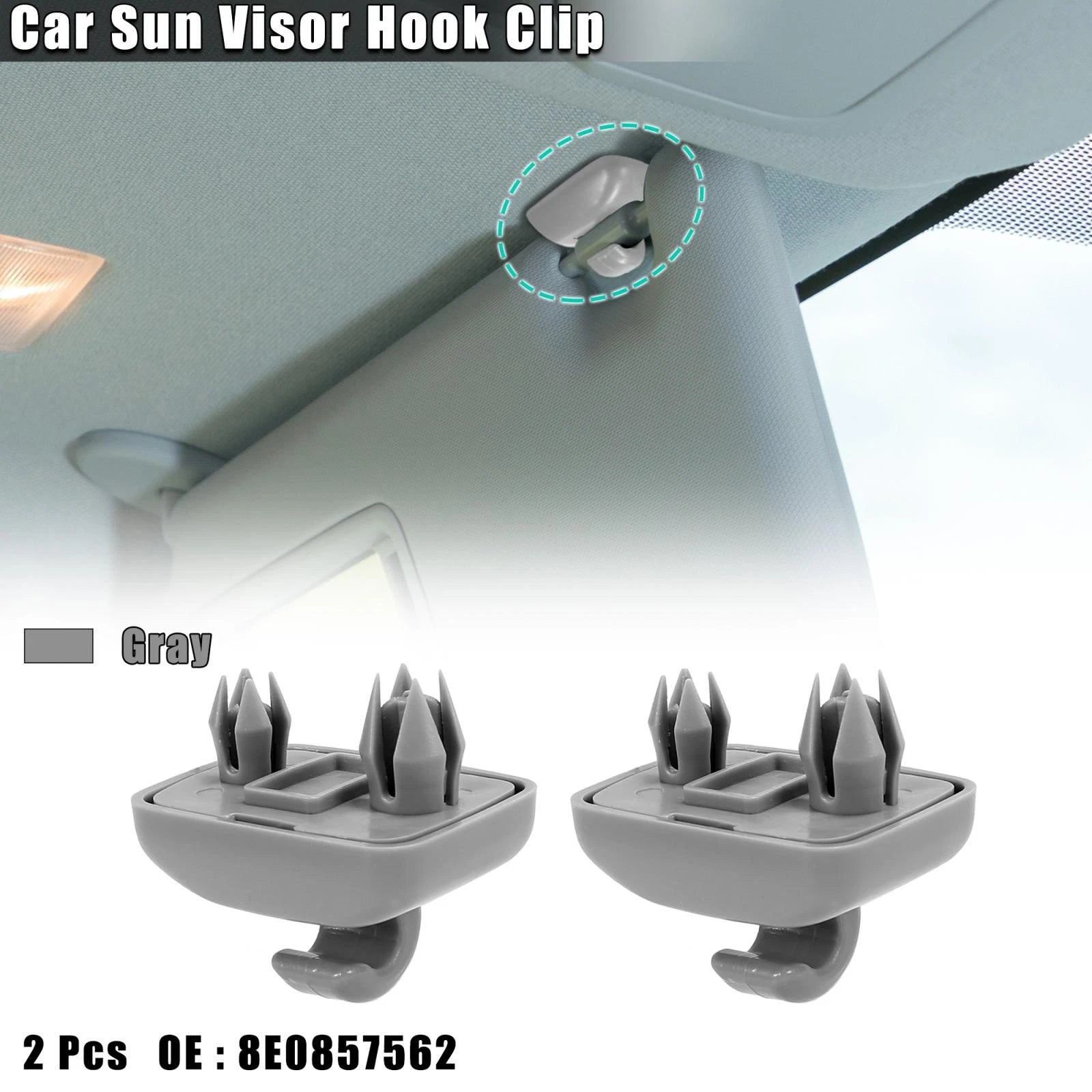 2pcs Sun Visor Hook Clip Retainer Replacement for Audi A1 A3 A4 A5 Q3 Q5 (2009–2020)