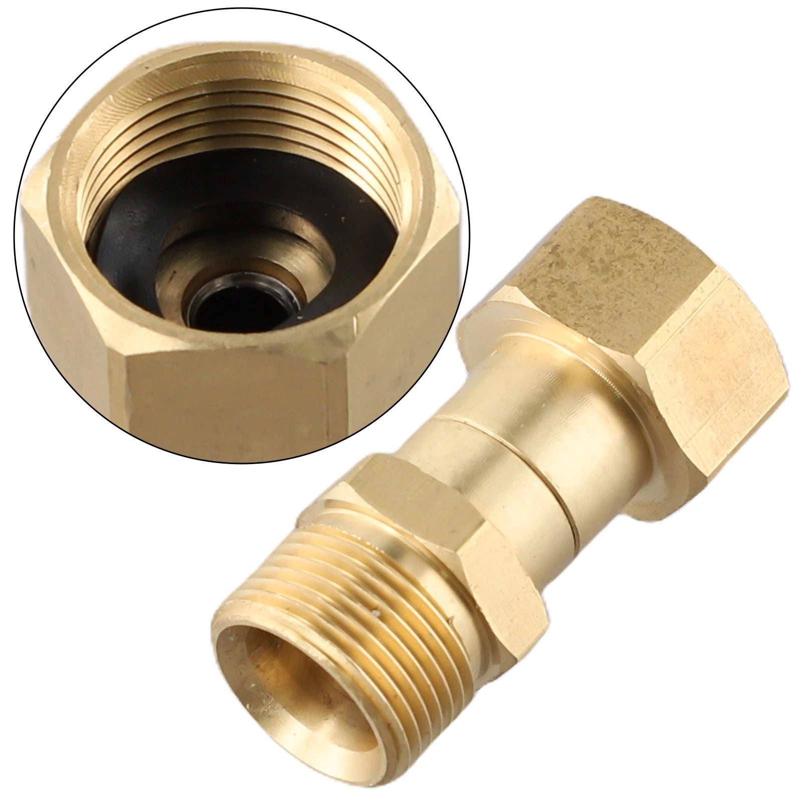M22 Thread High Pressure Washer Swivel Joint Connector Adapter