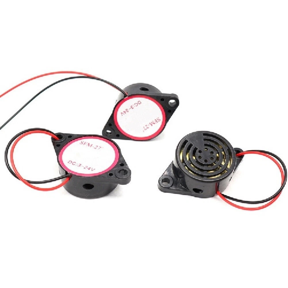 5Pcs DC3V-24V 100dB Electronic Buzzer Alarm Ringer Beep Tone