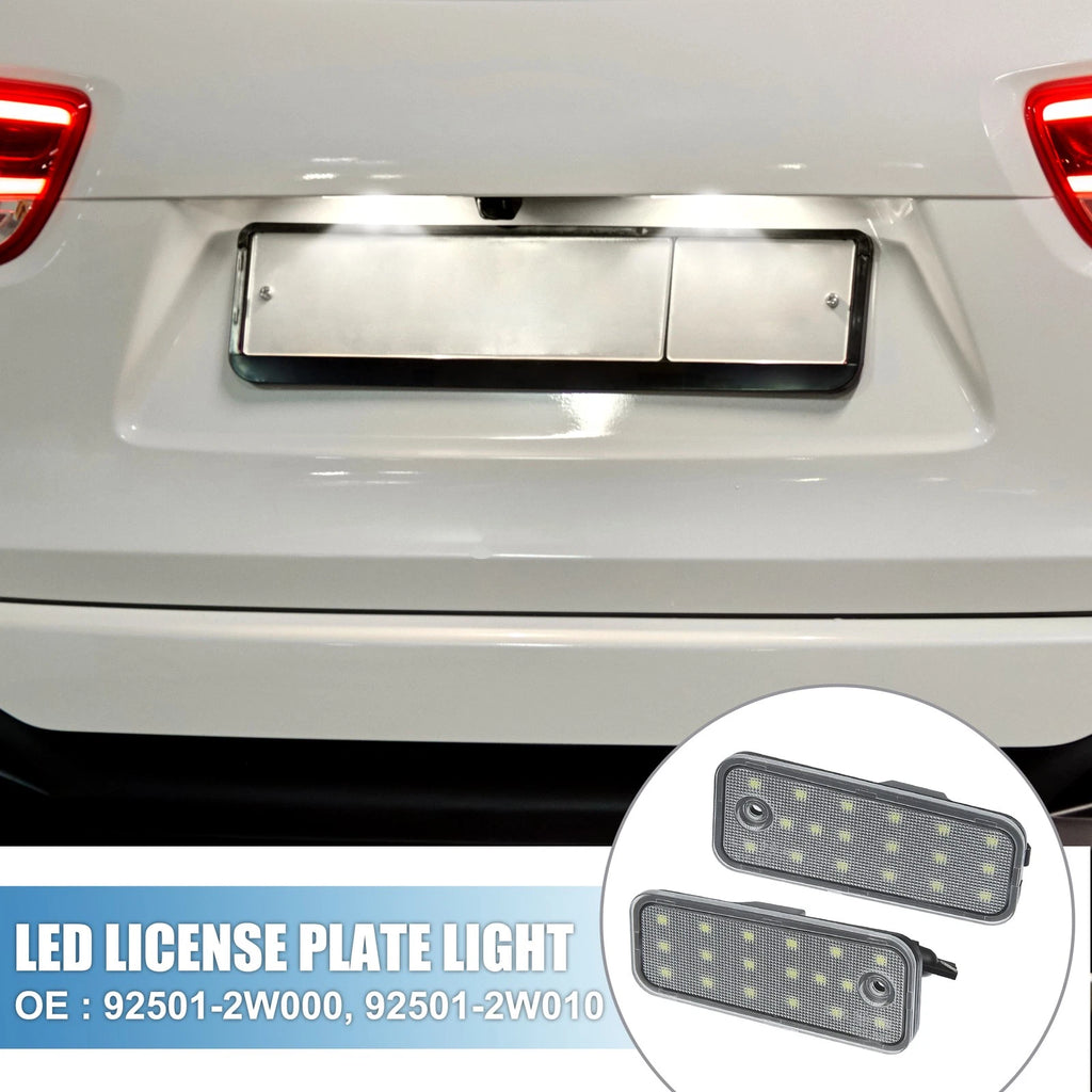 2pcs White LED License Plate Light Replacement for Hyundai Santa Fe (2013–2016)