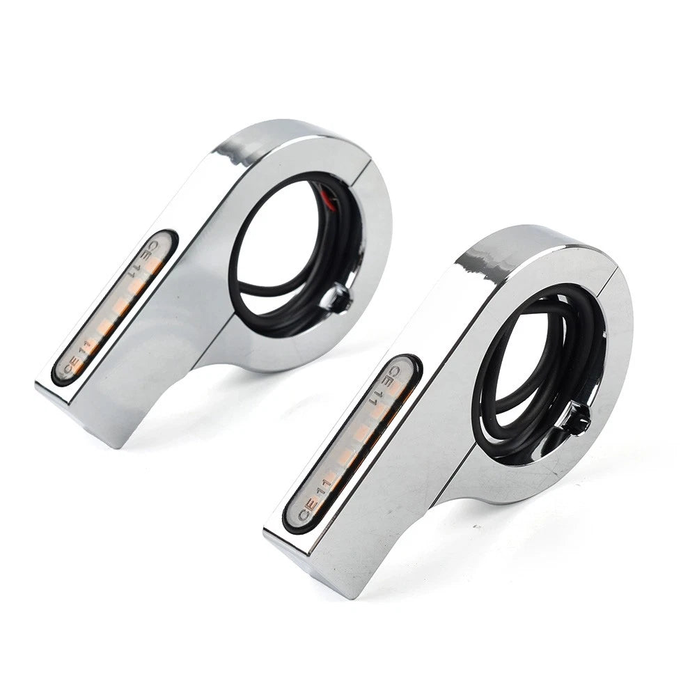 LED Fork Turn Signal Indicator for Harley Touring Dyna Chrome