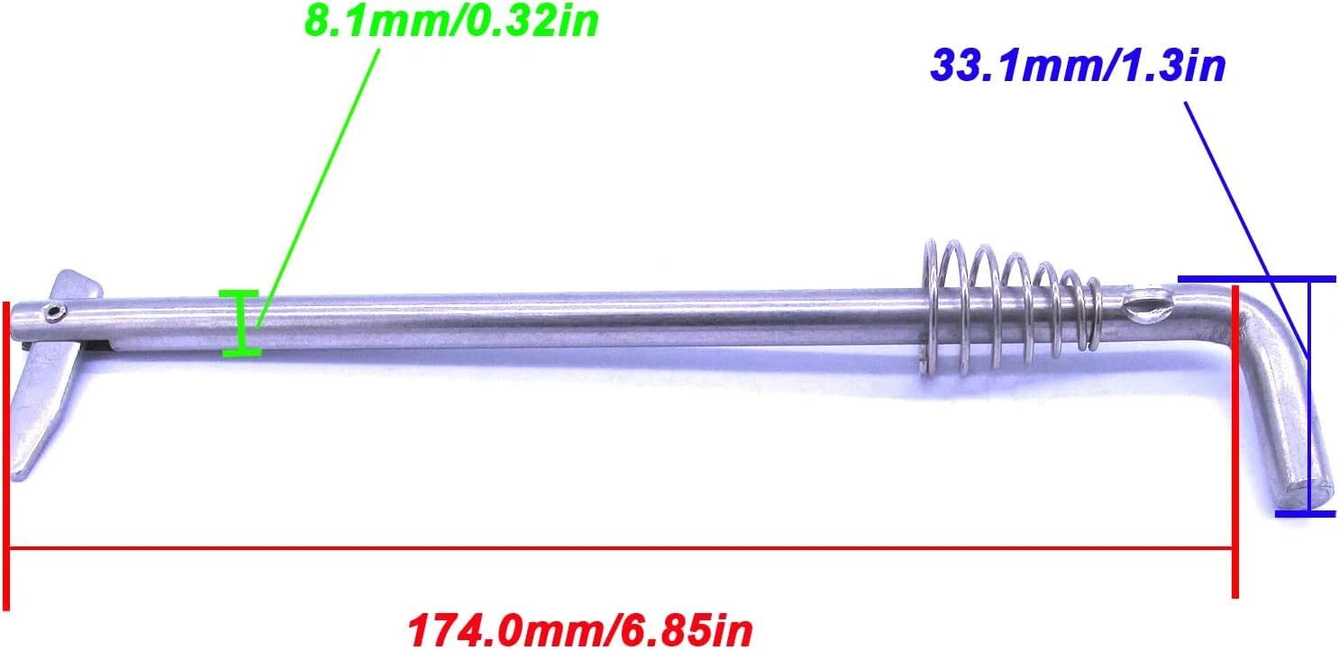 Tilt Thrust Rod & Spring for Mercury 5HP 6HP 8HP 9.8HP 15HP (1990–2023)