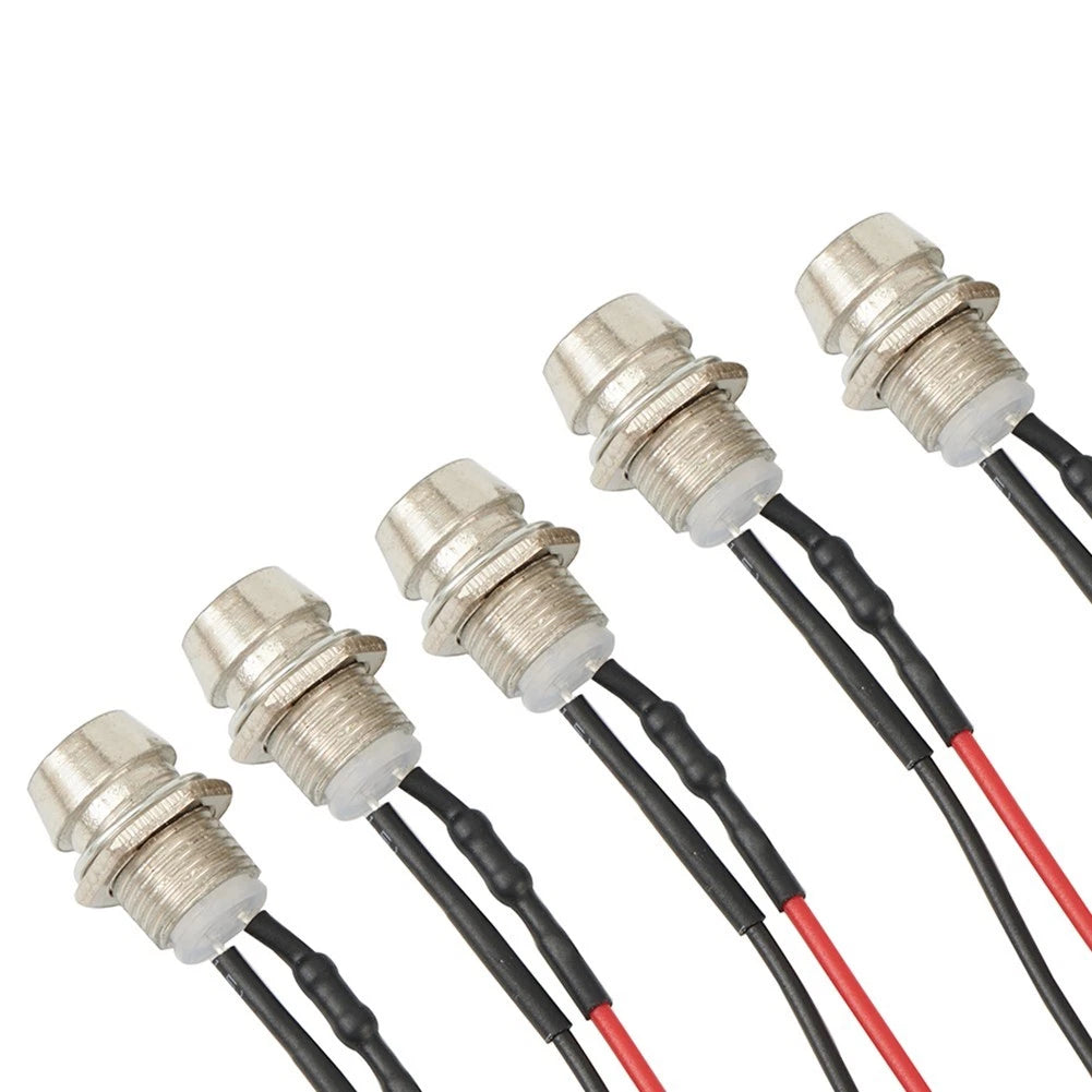 5X LED Indicator Lights for Car Boat Dashboard Panel (12V)