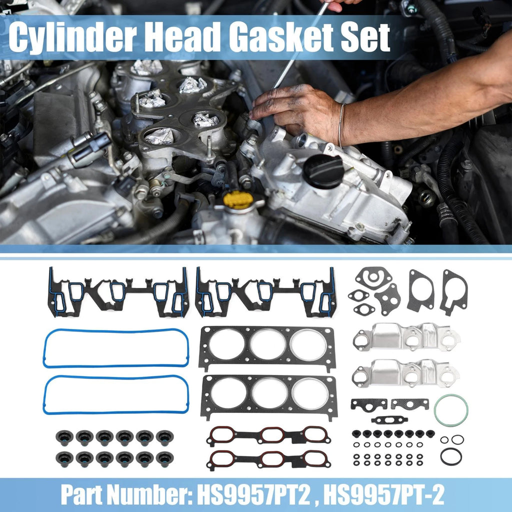 Engine Cylinder Head Gasket Set Replacement for Pontiac Buick Chevy 3.1L (1984–1989)