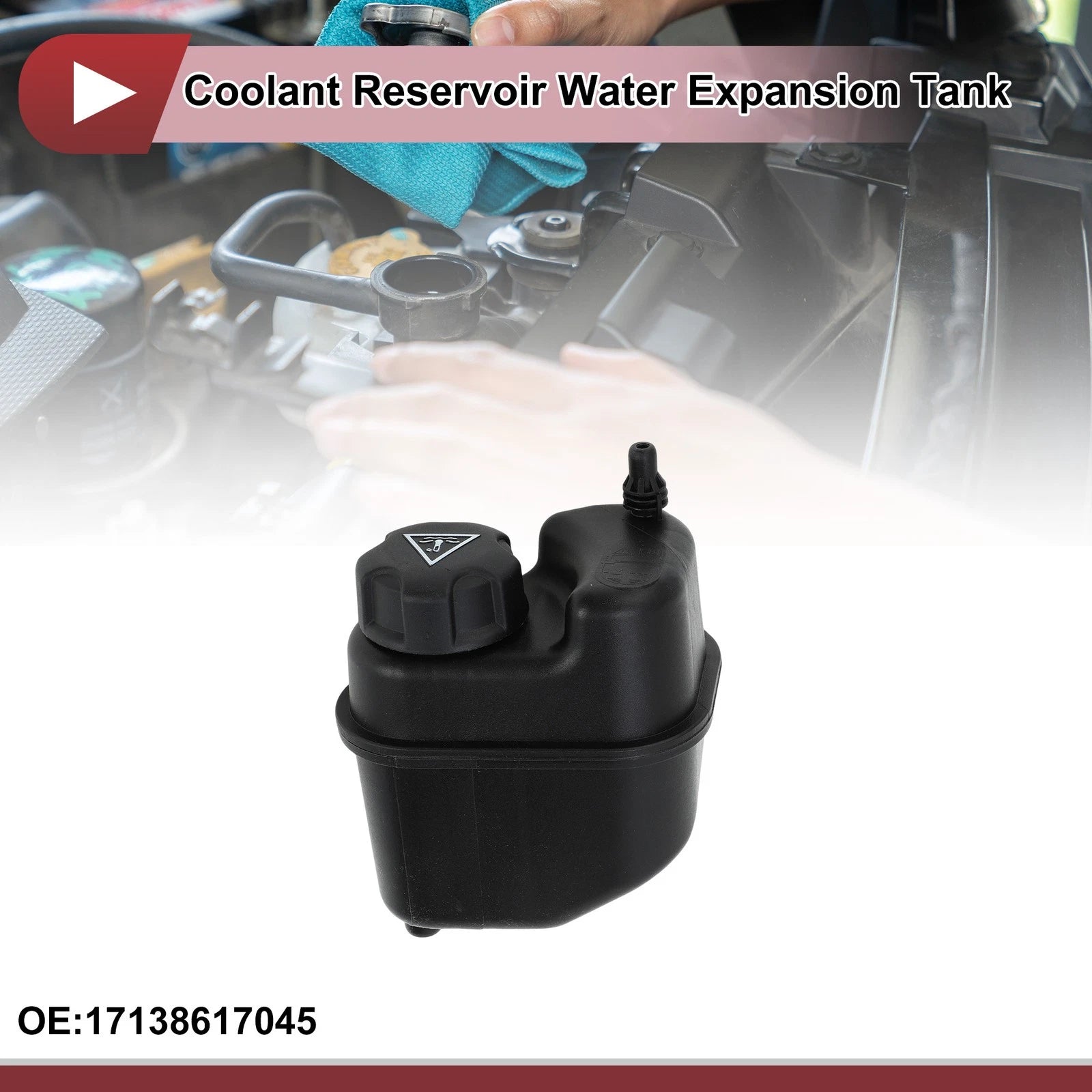 Coolant Expansion Tank with Cap Replacement for BMW 340i 1 Set (2016–2020)