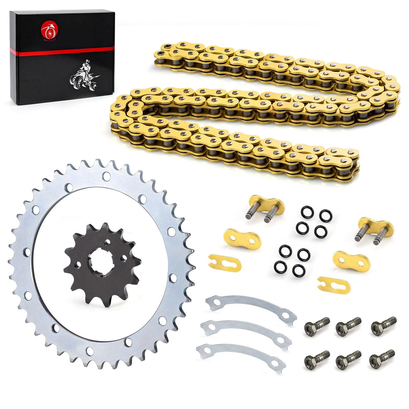 Gold 520 O-Ring Chain & Drive Sprocket Kit for Yamaha Warrior 350 (1989–2004)