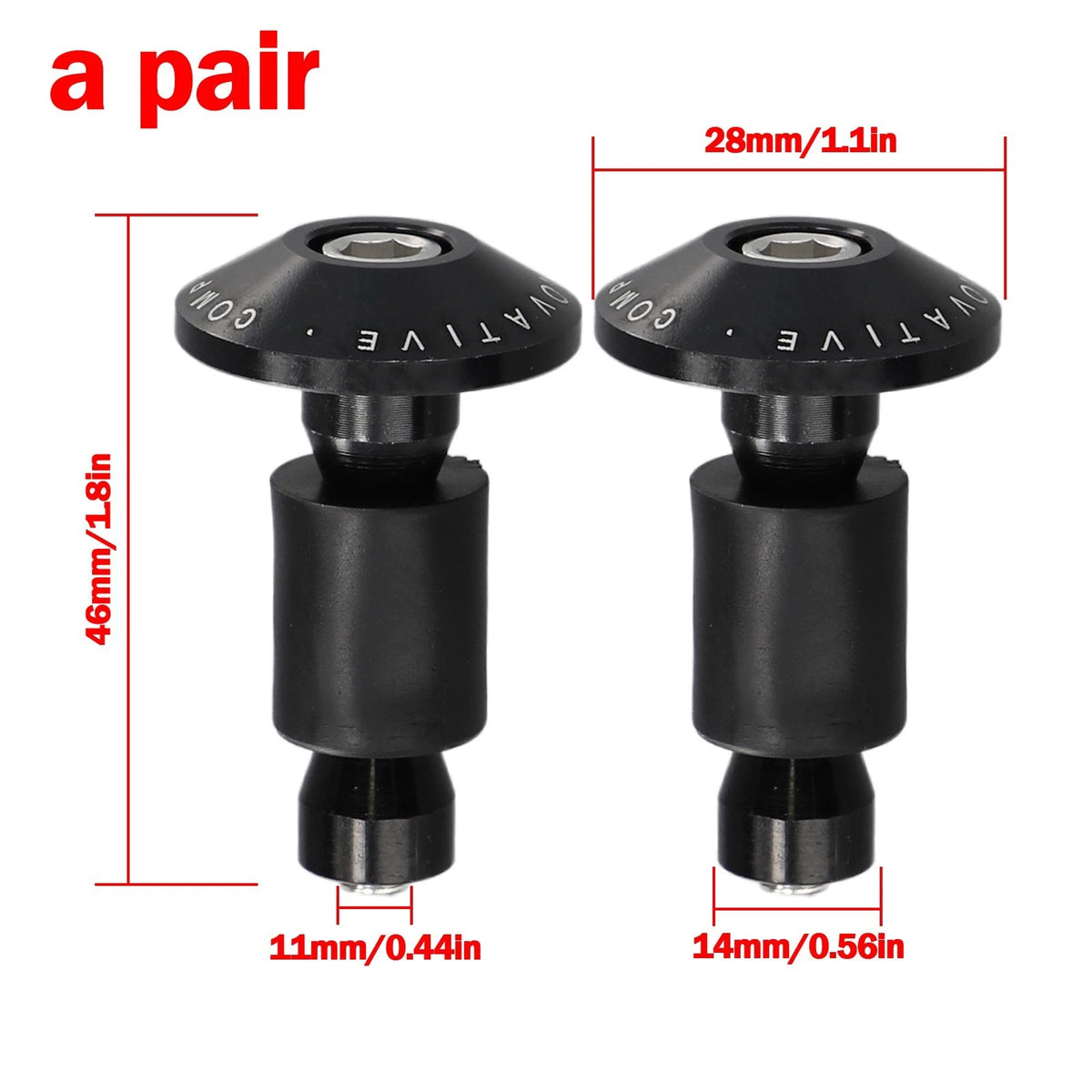 Bar Ends Aluminum Glue Black Grips Cap Handlebar Replacement