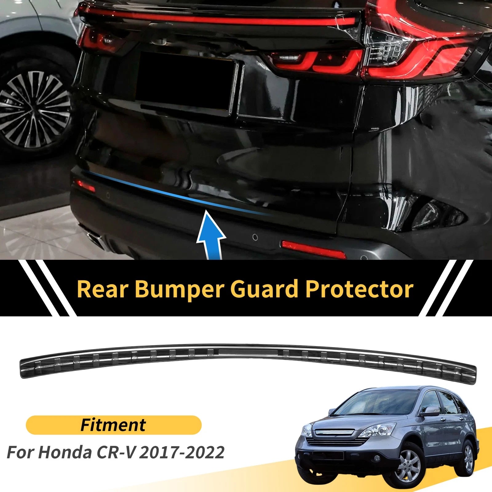 Bumper Guards for Honda CR-V (2023–2025) Titanium Tone 1 Pc