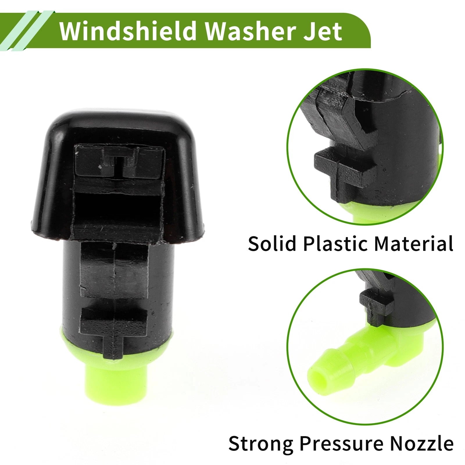 Windshield Washer Nozzle w/ Hose Connector for Dodge (No. 55157319AA)