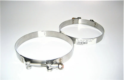 2X T-Bolt Exhaust Intake Hose Clamp for Marine Boat Motor (¾" x 5")