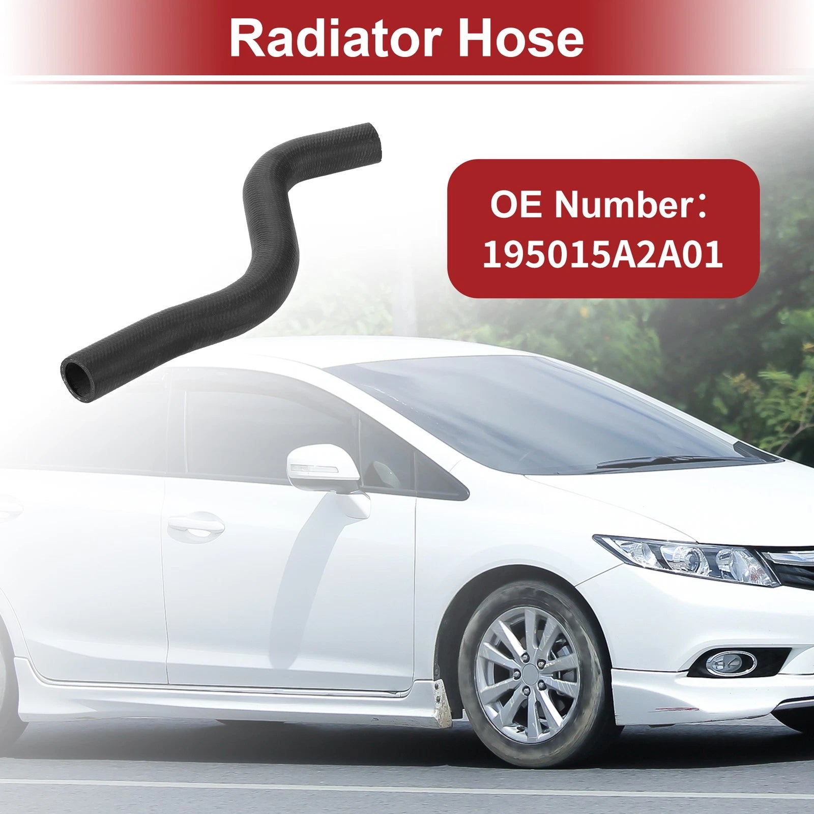Radiator Hose Replacement for Honda Accord (2013–2017) Rubber Black 1 Pc