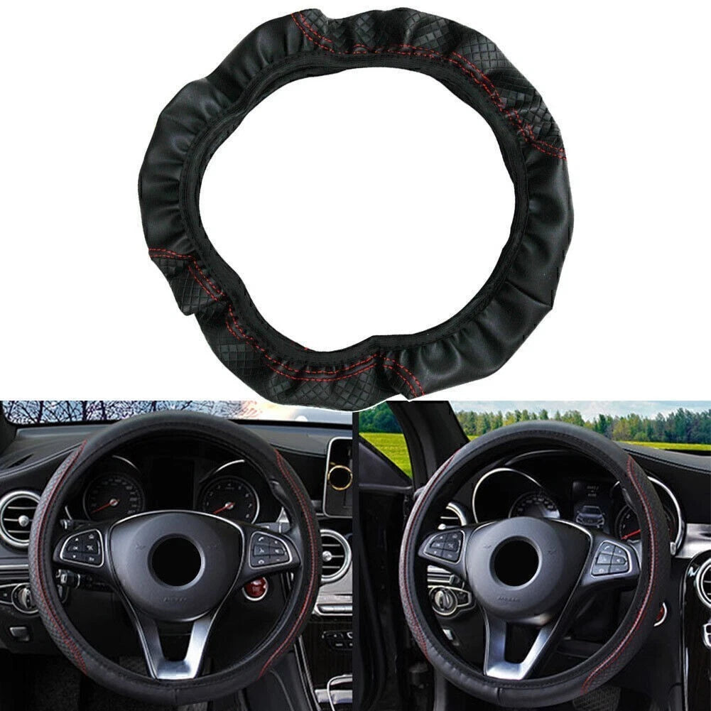 Steering Wheel Cover PU Leather for Universal 15" (37-38CM)