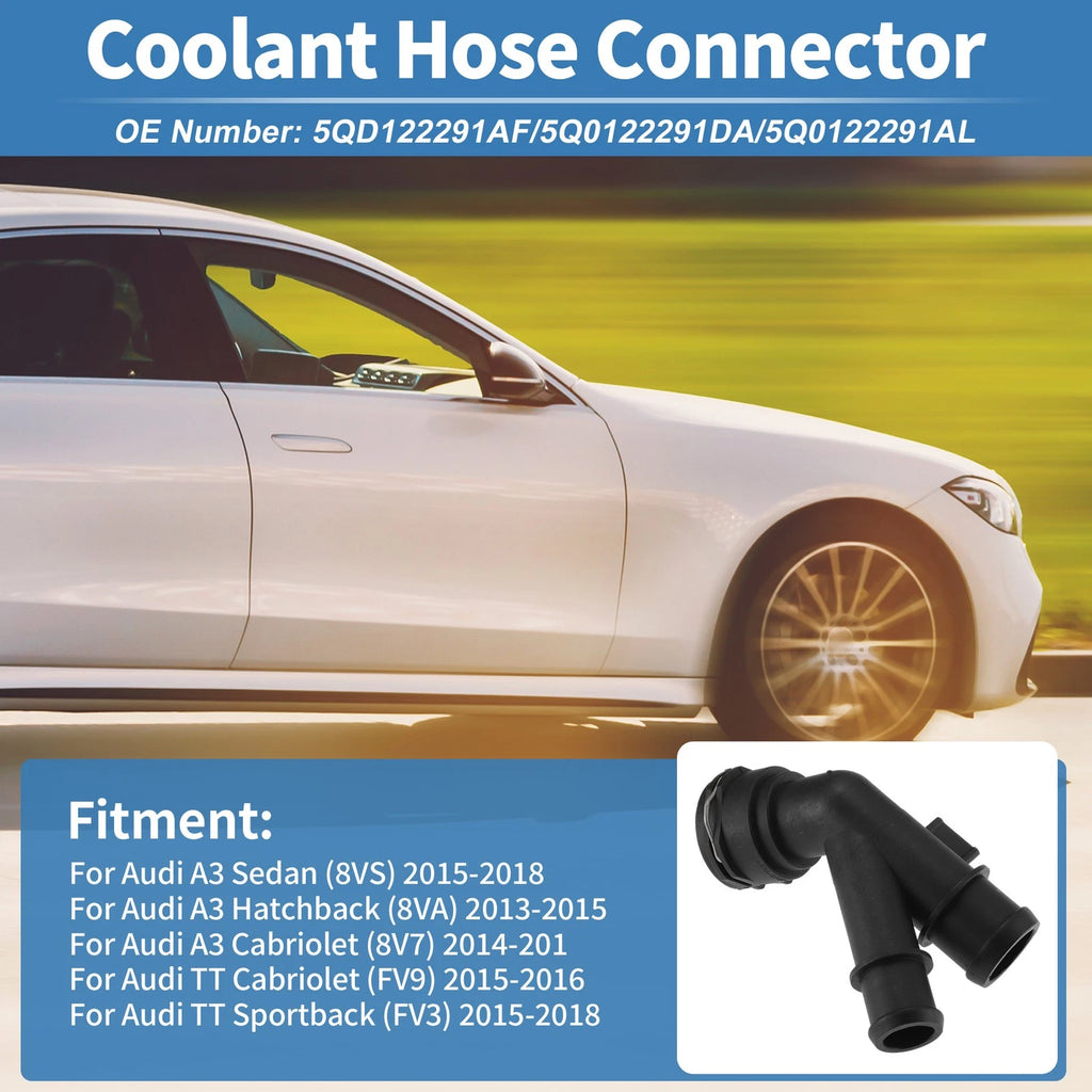 Engine Coolant Hose Connector Replacement for Audi A3 Sedan (8VS) (2015–2018)