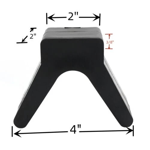 2" V-Style Bow Stop for Boat Trailer (2 Pack)