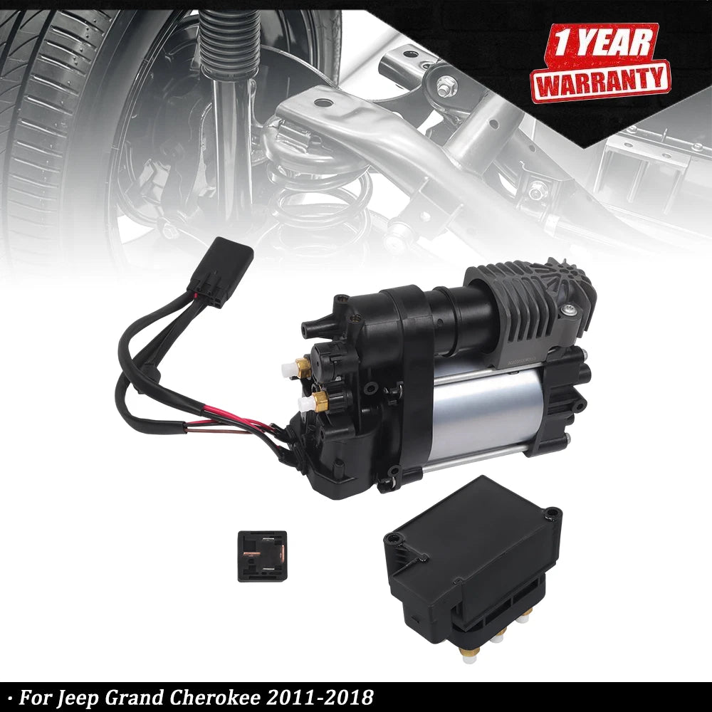 Air Suspension Compressor Pump & Valve Block for Jeep Grand Cherokee (2011–2018)