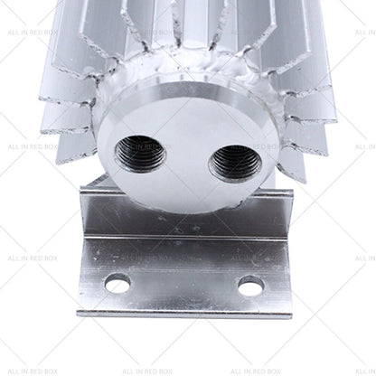 12" Aluminum Dual Pass Finned Transmission Oil Cooler Universal