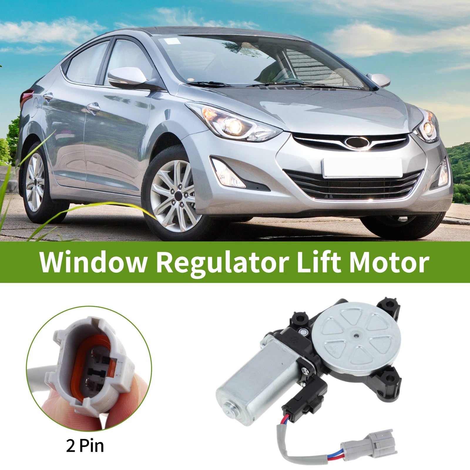 Power Window Regulator Lift Motor Replacement for Hyundai Elantra (2011–2016)