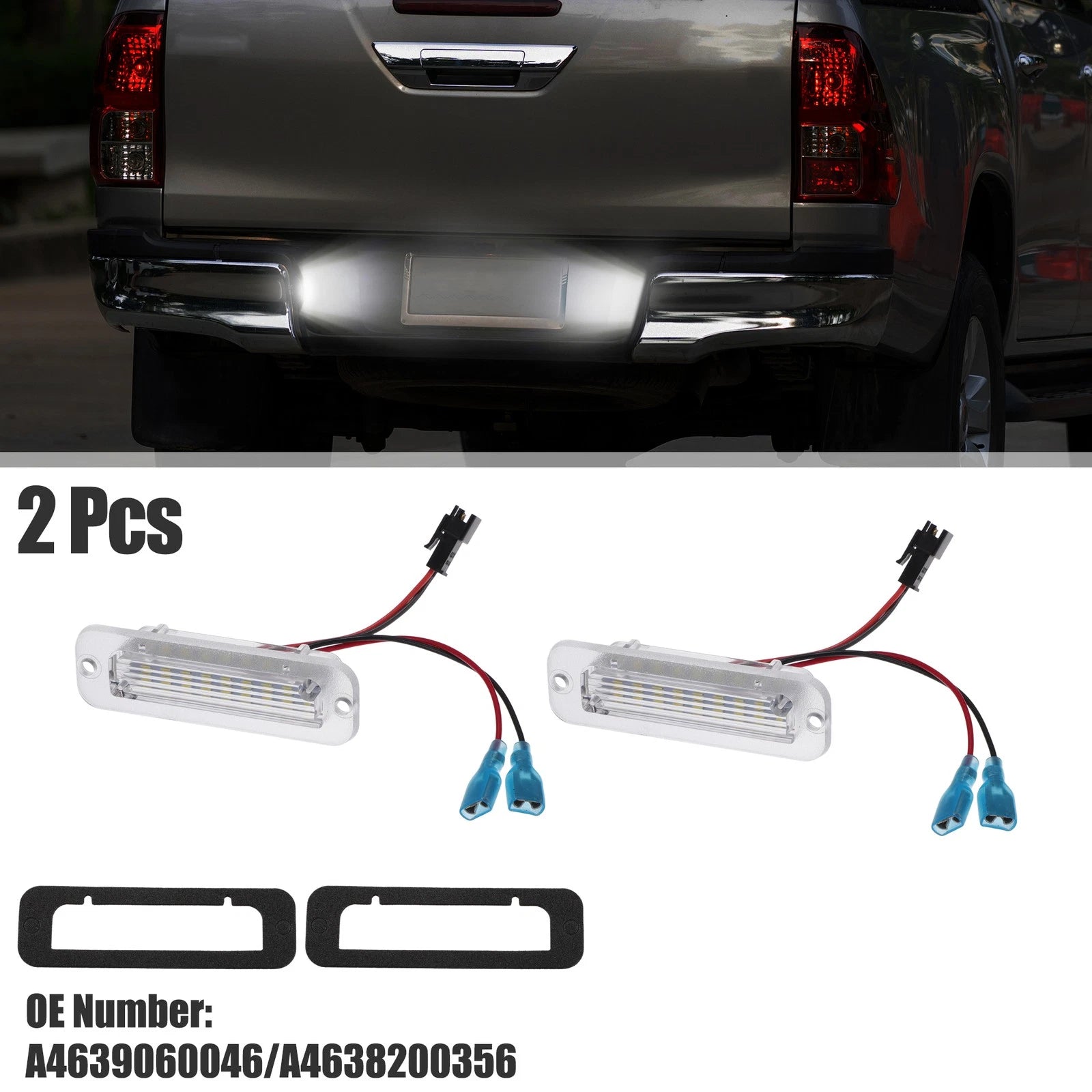 2pcs LED License Plate Light for Mercedes-Benz G500 (2013–2021)