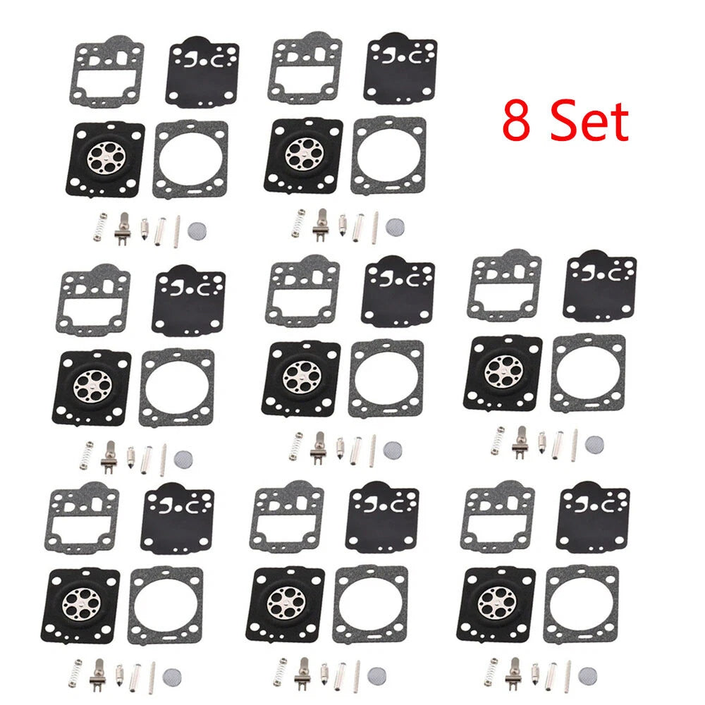Set of 8 Carburetor Repair Kits for ZAMA RB-149, Jonsered CS2234, CS2238