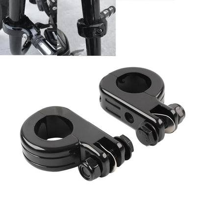 Foot Peg Mount Clamp Bracket for Harley (1 1/4" Highway Engine Crash Bar)