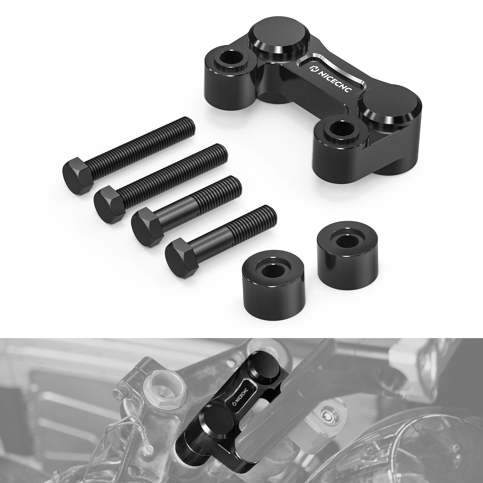 Anodized Handlebar Riser Pull Back Plate for Harley Road Glide (2008–2023)